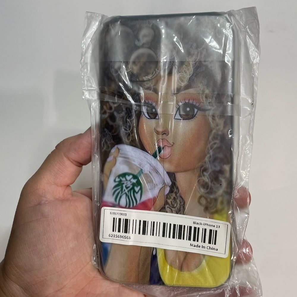 5 for $25🔥Pretty Girl Curly Hair iPhone 13‎ Phone Case- New